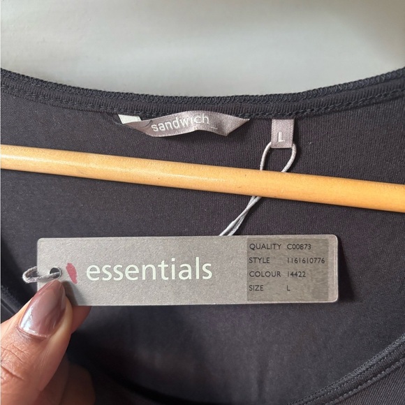 Sandwhich | new with tags essentials black tank dress | size large - Picture 4 of 4